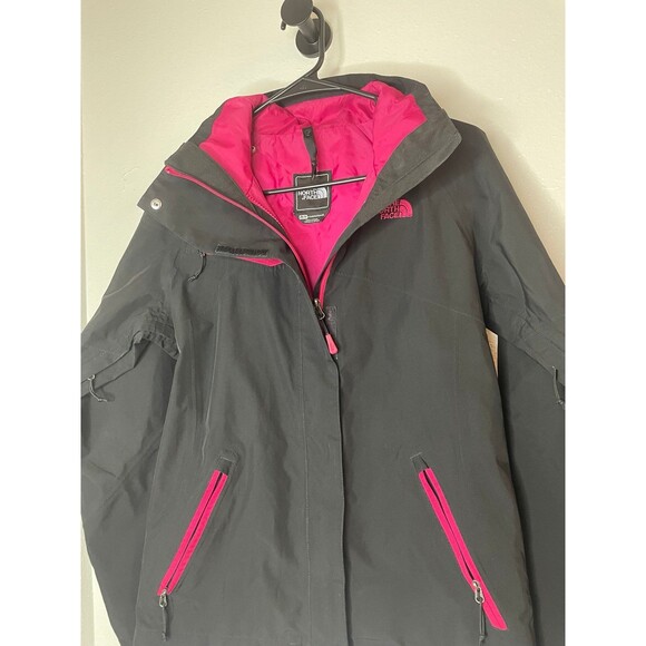 The North Face Waterproof Rain Jacket Women’s XS Black Pink Hooded Shell Venture - Picture 4 of 8